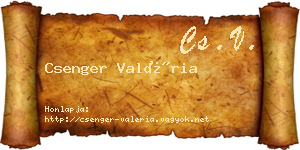 Csenger Valéria névjegykártya