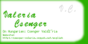 valeria csenger business card